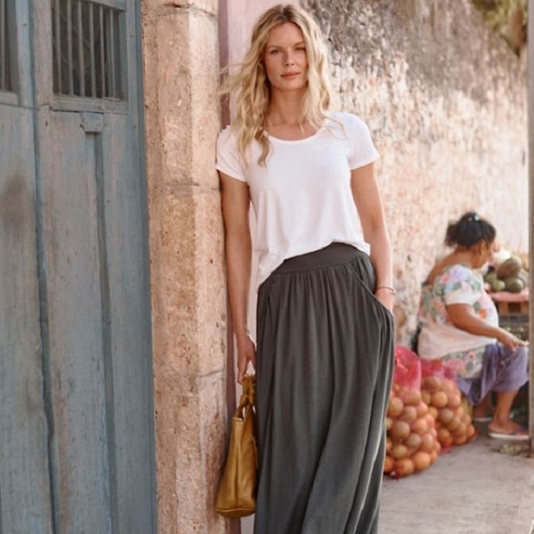 Master the art of styling a maxi skirt