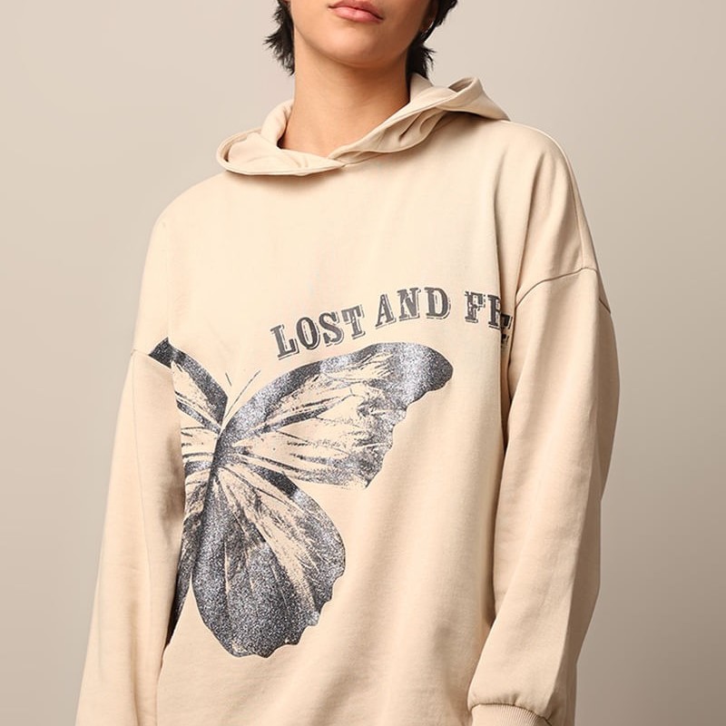 Printed oversized hoodie