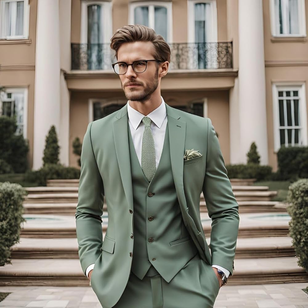 green suit