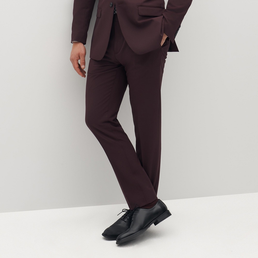 burgundy suit