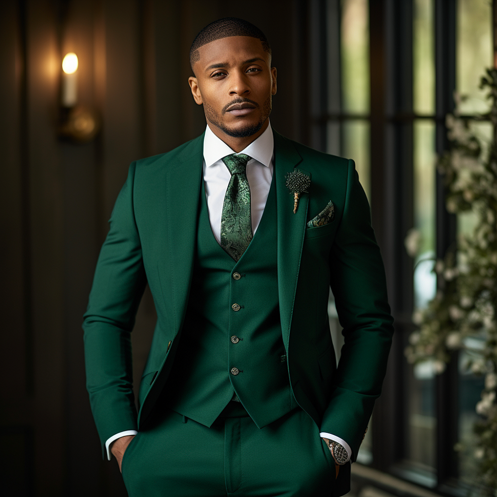 green suit