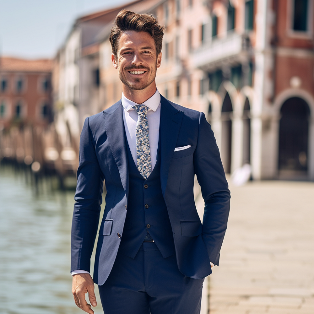 navy blue suit