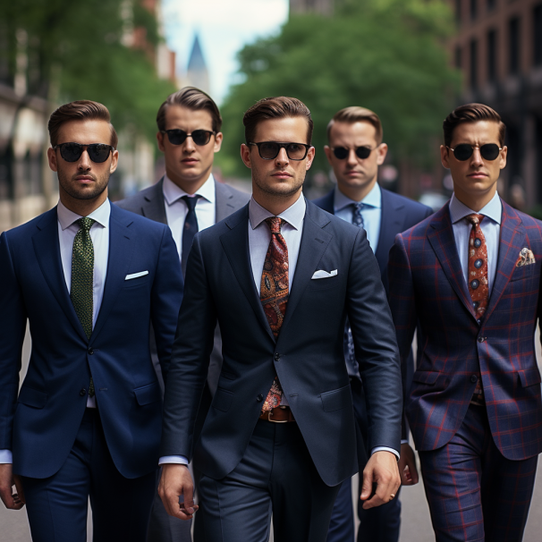 blue suit
