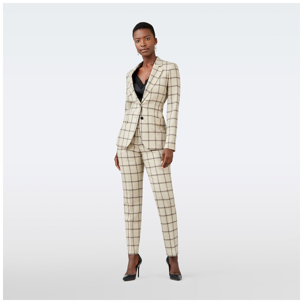 cream-checked-design-suit-women