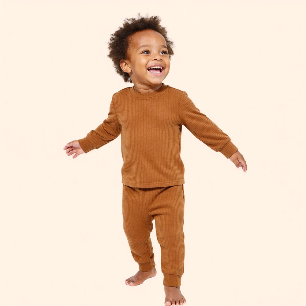 brown_ribbed_baby_pajamas
