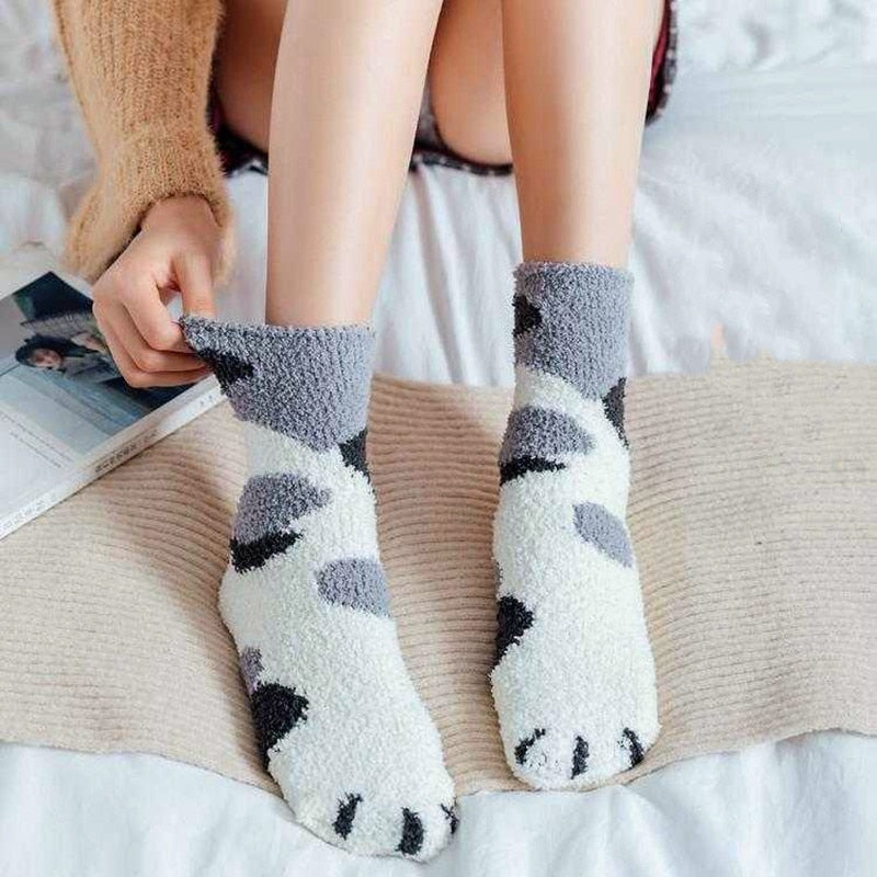cat paw socks