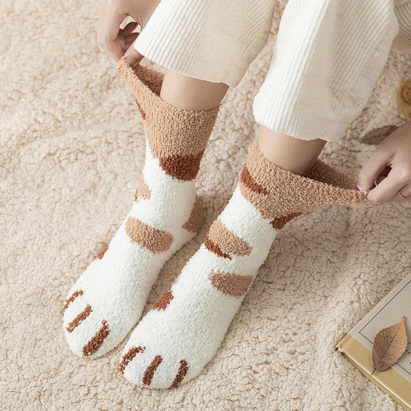 cat paw socks