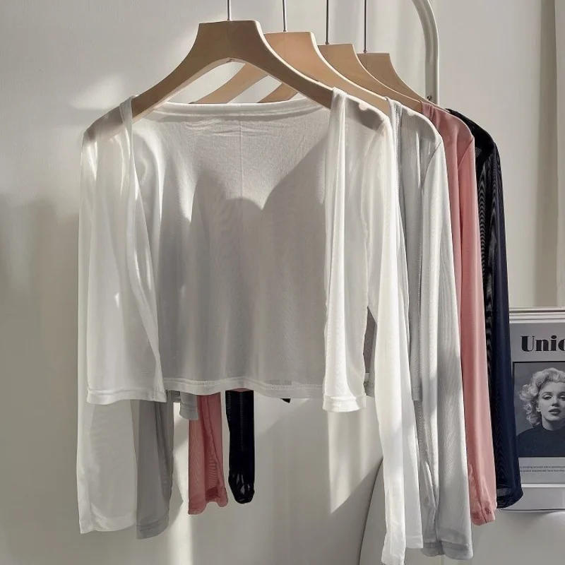 cropped white cardigan