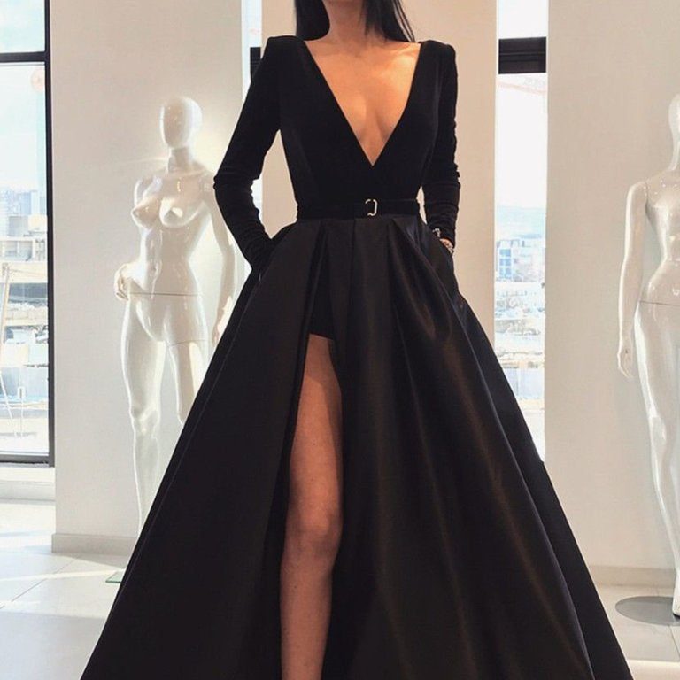 black gown dress