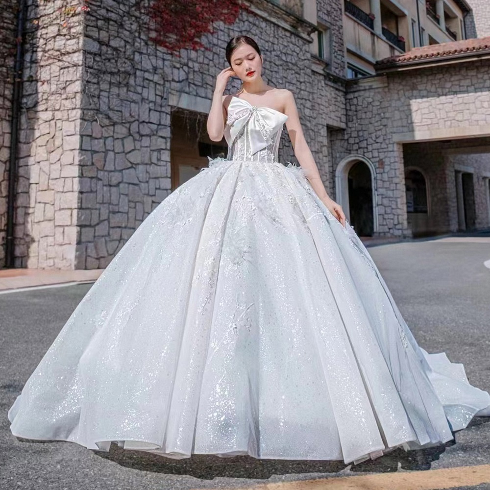 Ball-Gown-Wedding-Dress-with-Train