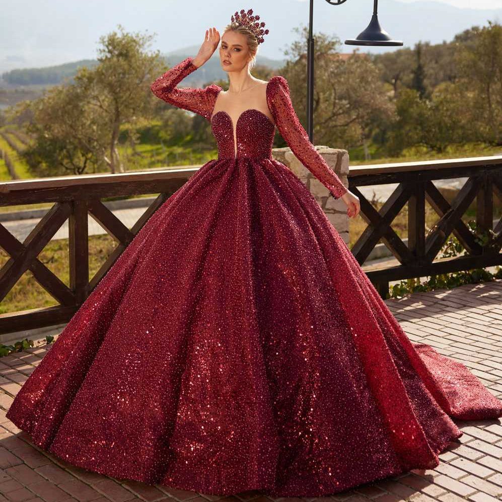 Ball_Gown_Prom_Dress_Sweetheart_Long_Sleeve
