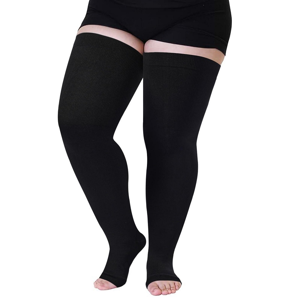 thigh high compression socks