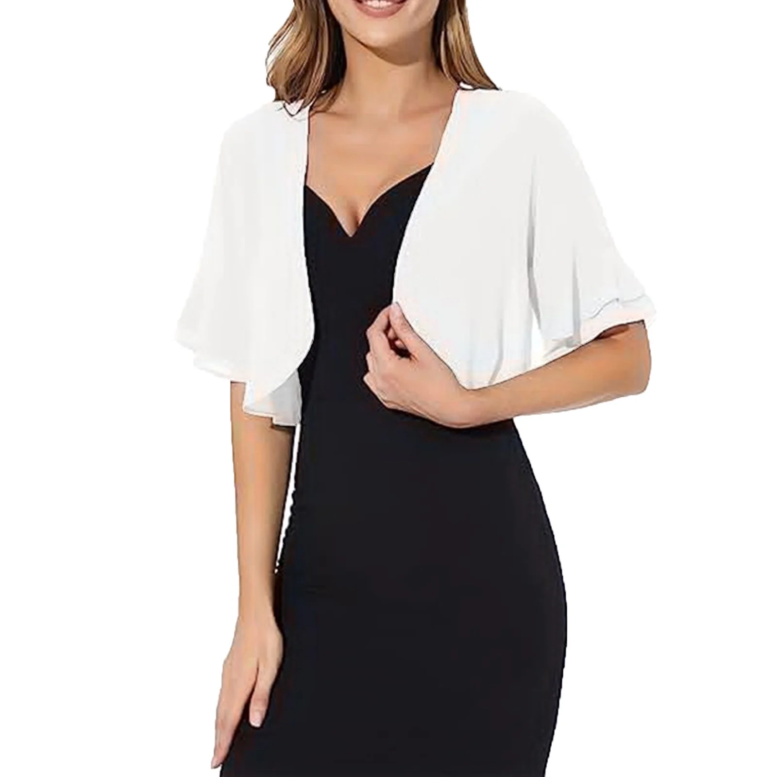 cropped white cardigan